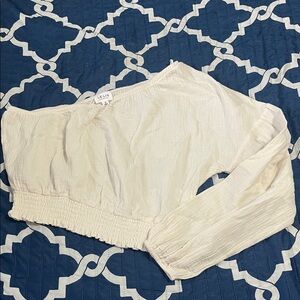 Le Lis Cream Off-Shoulder Blouse